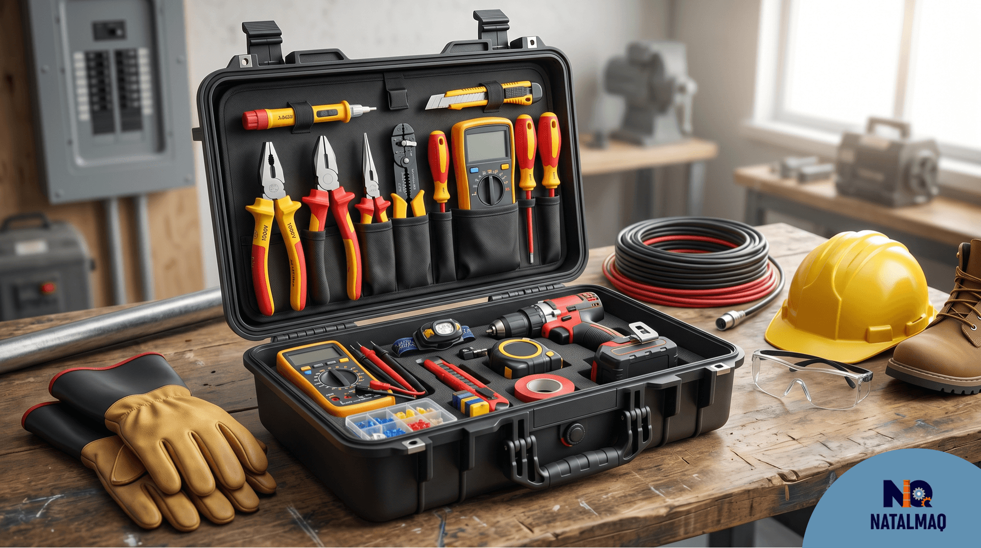Kit de ferramentas para eletricista profissional